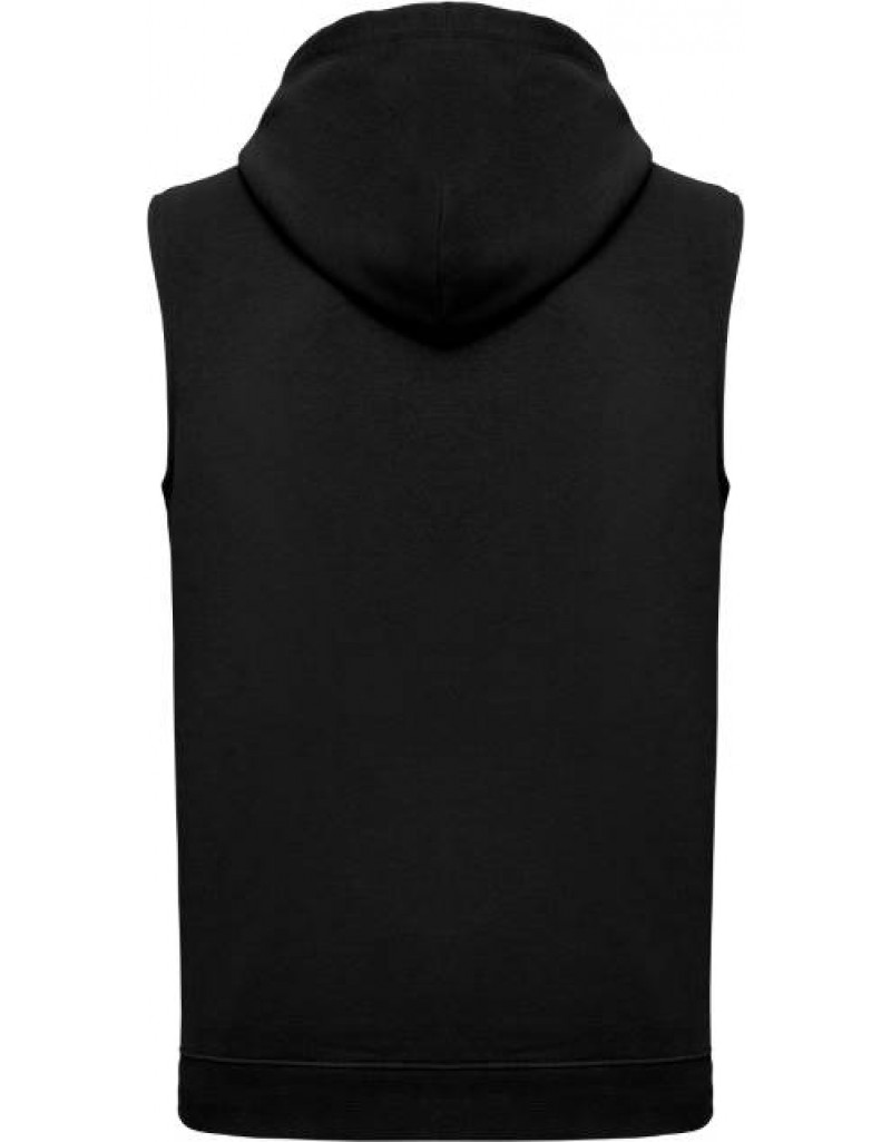 Pulover cu glugă unisex fără mâneci